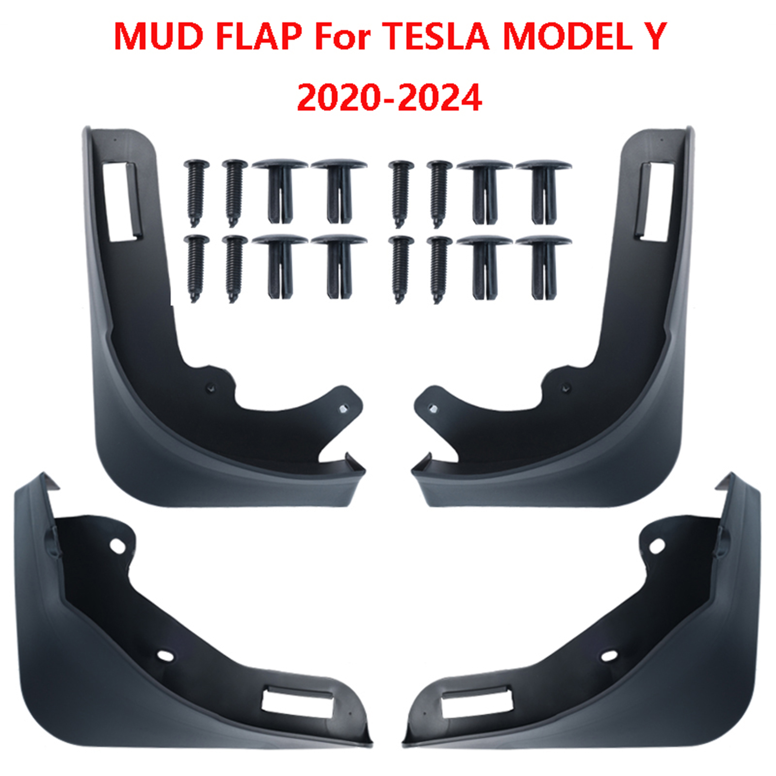 4X guardabarros guardabarros guardabarros delantero trasero izquierdo derecho sin perforación para Tesla Model Y 2020-2024 2021 2022 2023