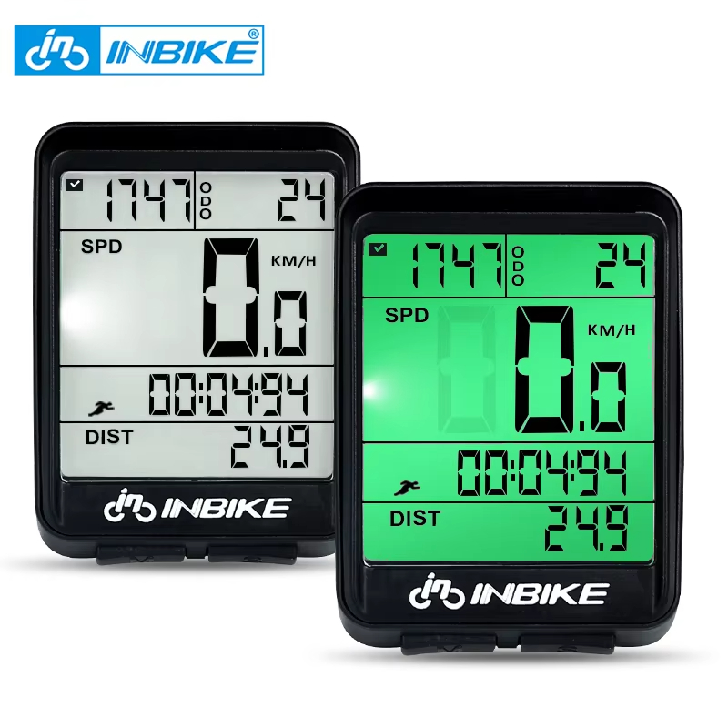 INBIKE Fahrradcomputer, wasserdicht, MTB-Fahrradtacho, kabellos, kabelgebunden, Fahrrad-Kilometerzähler, Computer, LED, digital, zum Reiten, Radfahren