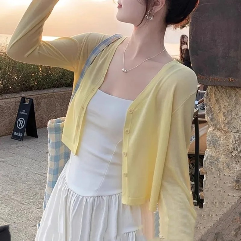 Suéteres de Tricô Femininos, Cardigans Novos de Manga Longa, Suéteres de Mulher com Decote em V, Suéter de Tricô Preto, Cardigan Feminino