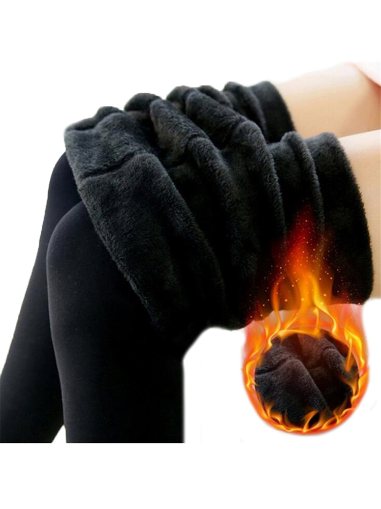 Leggings de invierno tejidos de terciopelo, Legging informal, nuevos pantalones negros cálidos gruesos de alta elasticidad para mujer, pantalones ajustados para mujer, mallas
