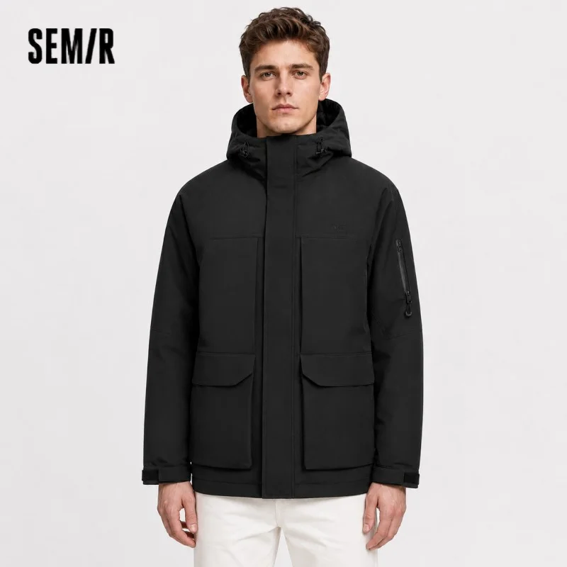 Semir Down Jacket Men 2026 New Winter Couple Windproof Wear-Resistant and Warm Outdoor Contrasting Colors Outerwear
