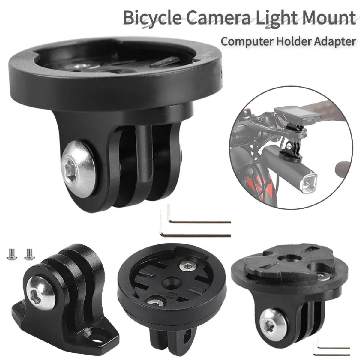 Suporte de câmera de bicicleta para câmera esportiva, computador masculino, adaptador de velocímetro para garmin, acessórios de ciclismo