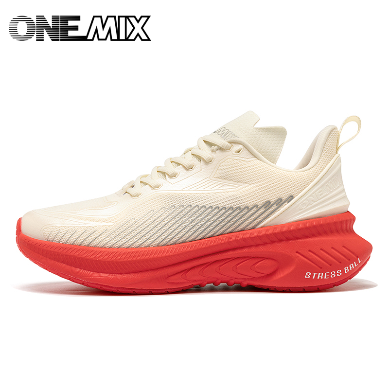 ONEMIX 23613 Herren Damen Sommer Leichte Atmungsaktive Laufschuhe Stoßdämpfend Dicke Sohle Hohe Rückfederung Verschleißfeste Sport-Sneaker