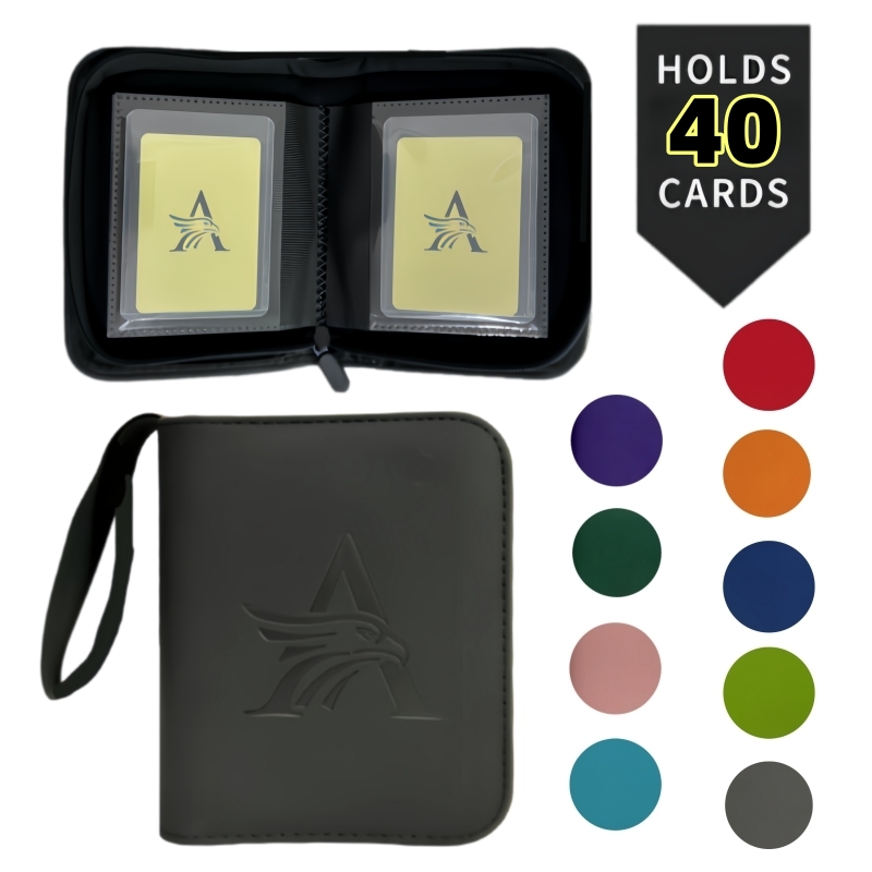 1-Taschen-Toploader-Sammelordner, fasst 40 Karten in 3"x4" Toploadern, seitlich befüllbares kleines Buch, für MTG, TCG, Pokémon, Sammelkarten, Sportkarten