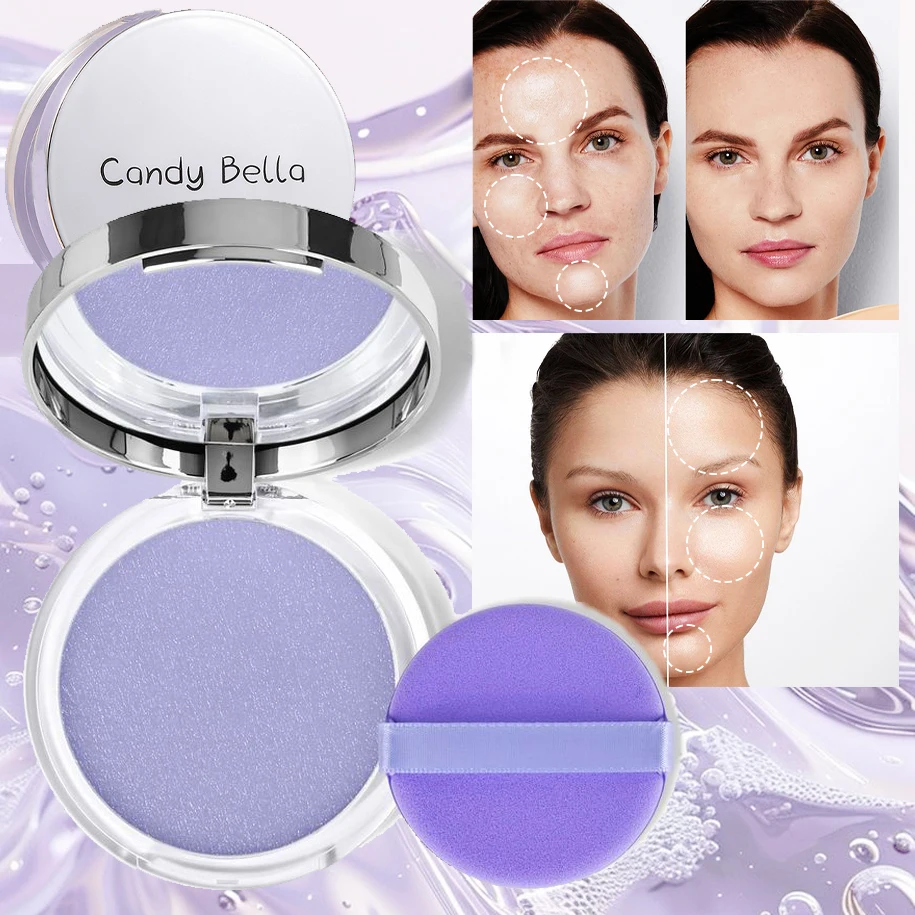1PC Violette Creme zum Pulver Hautfreundliche Haut Natürliches Gesicht Langlebige Ölkontrollierende Konturierungspulverkosmetik