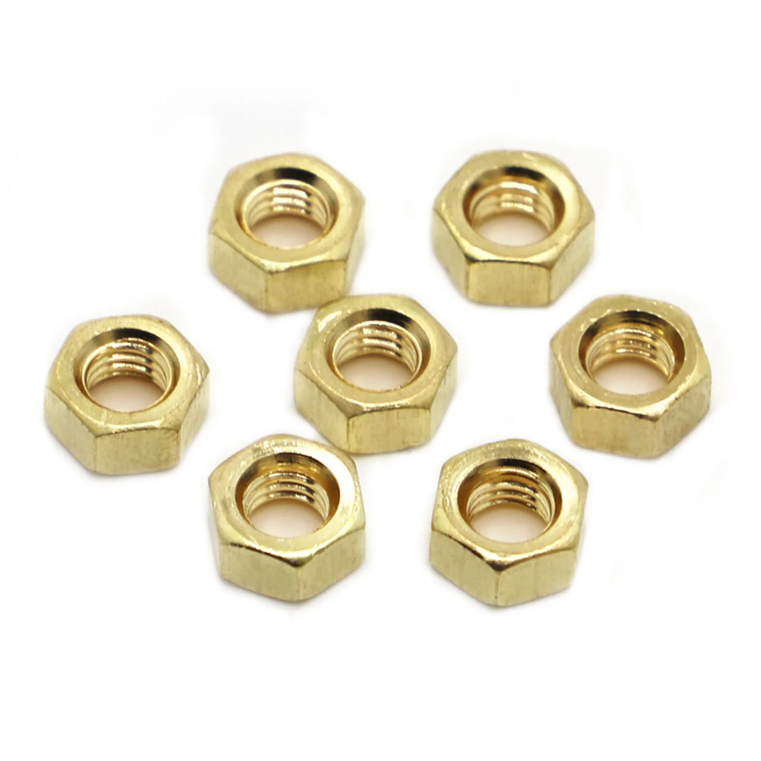 DIN934 Latão Cobre Hex Hexágono Porca para M1.6 M2 M2.5 M3 M4 M5 M6 M8 M10 M12 M14 M16 Parafuso Prendedor de Hardware