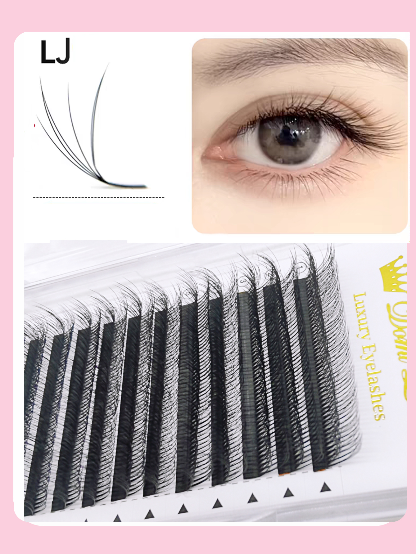 5D дикие накладные ресницы, многослойные норковые ресницы, LB LC LJ Curl, высококачественные ресницы, готовые веерные отдельные ресницы