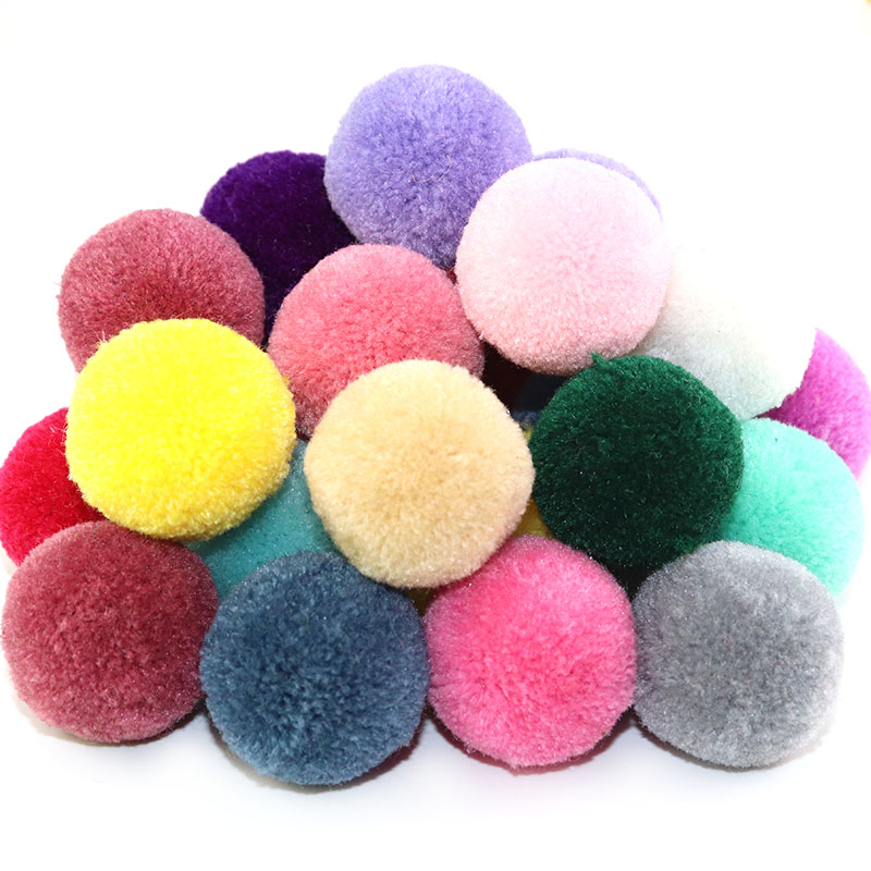 Pompón de bola de Cachemira de 40mm, Bola de terciopelo para manualidades, ropa, joyería, bufanda, pompones de costura, accesorios para manualidades, 30 unids/lote por paquete