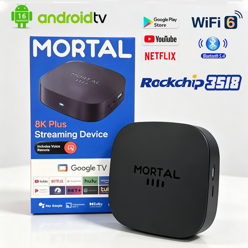 กล่องทีวีแอนดรอยด์รุ่นใหม่ 2026 T1+ Rockchip RK3518 Android 14 แรม 8GB รอม 128GB WiFi 6 BT 5.4 Dual UI 8K Ultra HD Smart Media Player