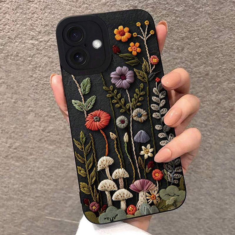 Gepersonaliseerde telefoonhoes met reliëf bloemenpatroon voor Samsung Galaxy A56 A34 A55 A54 A36 A15 S26 S25 S23 S24 Ultra S22 Plus S21FE