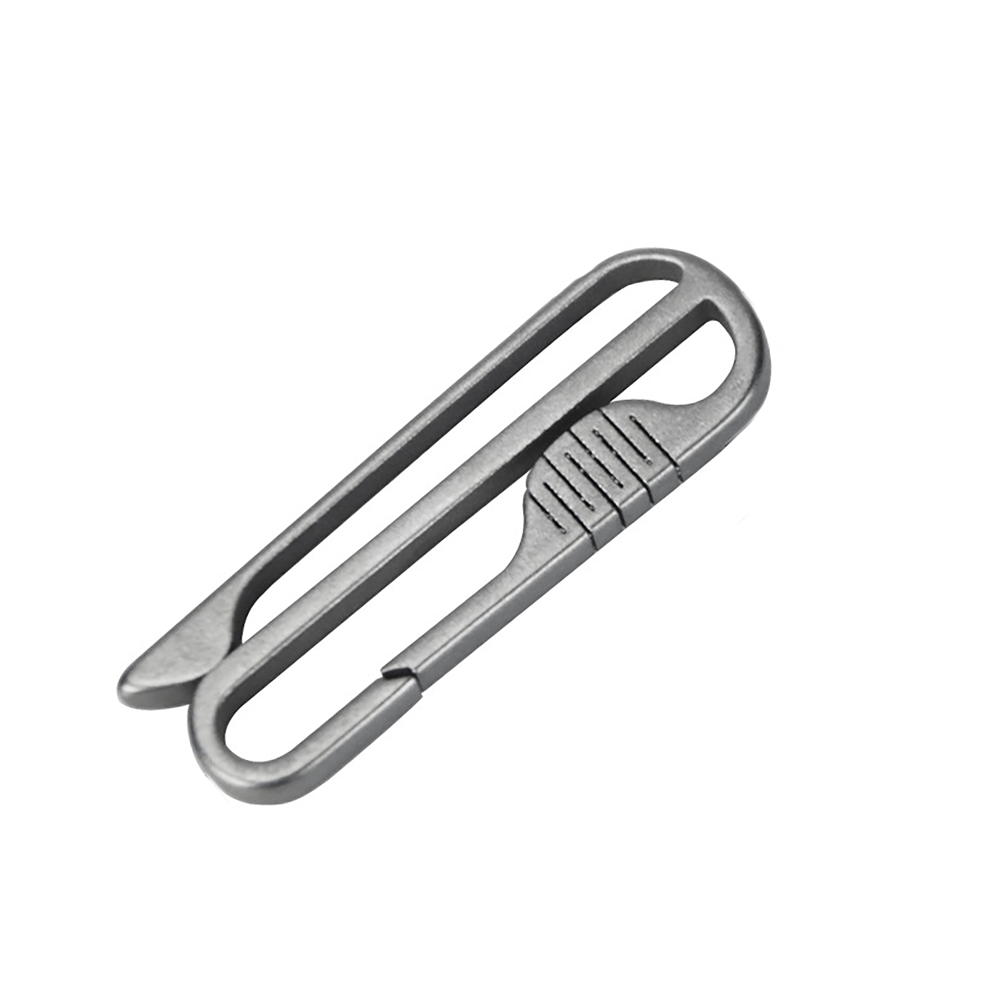 Llaveros con clip para cinturón desmontable de liberación rápida de titanio sólido TC4 Ti súper fino, gancho para llavero DIY FOB EDC, regalo de inauguración de la casa