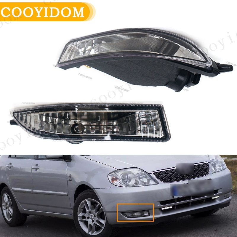 Luz antiniebla delantera con bombillas, luz de conducción, faro 8122112160 8121112150 para Toyota Corolla Kombi Limo E12 2001-2004