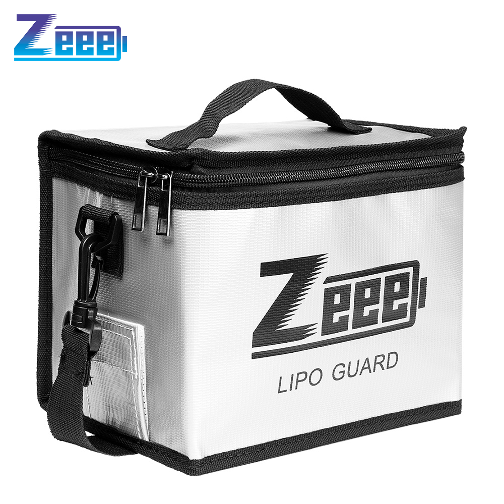 Zeee Lipo Battery Safe Bag 215 * 145 * 165mm Ognioodporna torba przeciwwybuchowa RC Lipo Battery Fire Safe Guard Przenośna torba do przechowywania