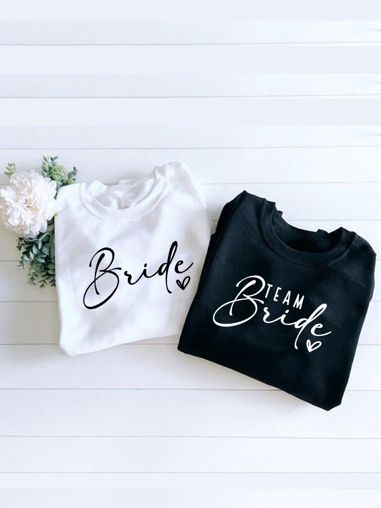 Braut & Team Braut Brautjungfer Sweatshirt Brautjungfer Vorschlag Trauzeugin Verlobung Pullover Braut Pullover Brautjungfer Geschenke