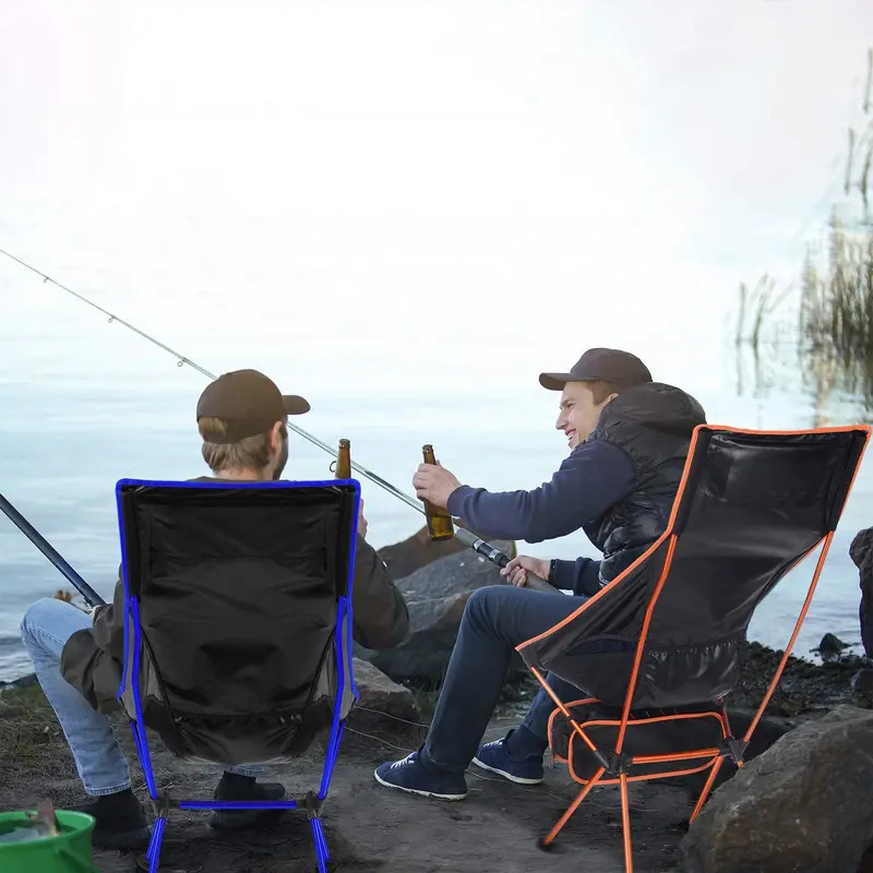 Cadeira de acampamento dobrável ultraleve portátil - tecido Oxford, comprimento estendido para pesca ao ar livre, churrasco, piquenique, festival de praia