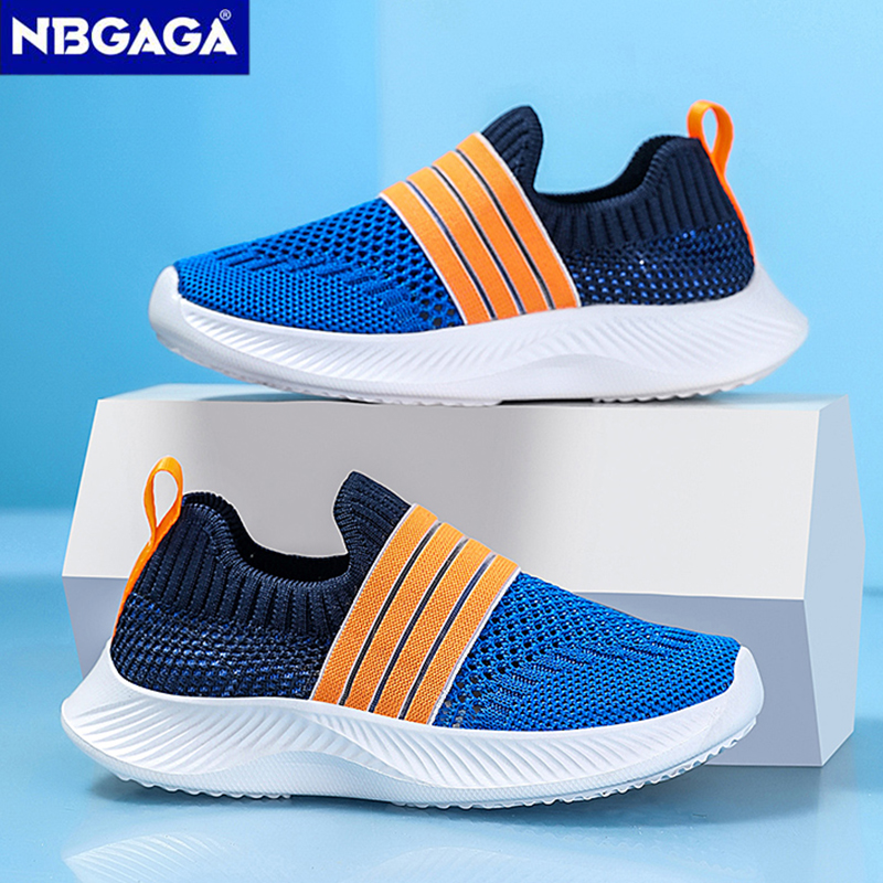 Kids' Breathable Mesh Slip-On Sports Shoes Lightweight Comfort Sneakers for Boys & Girls School Walking Size 28-39