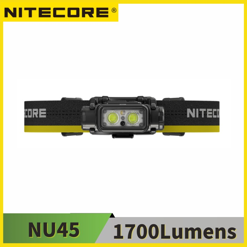 NITECORE NU45 1700 люмен светодиодный 8 светодиодов NiteLab UHE цвет луча белого света, красный свет перезаряжаемый налобный фонарь для пешего туризма/трекинга,