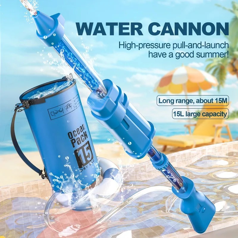 Pool & Beach Blaster: Large Capacity Water Backpack Sprayer for Kids - Refillable, Easy-to-Use Outdoor Toy