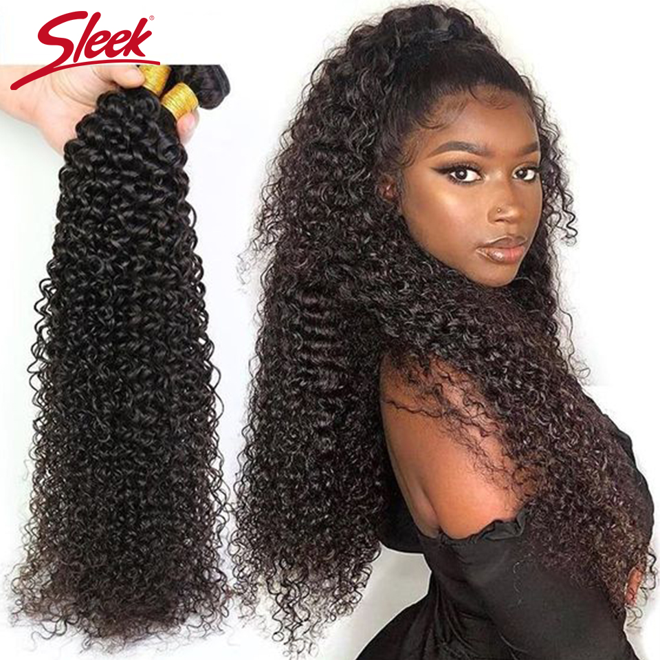 Sleek เปรูมนุษย์ผมสานการรวมกลุ่มดิบ Kinky Curly Human Hair Bundles 30 32 34นิ้ว1/3/4ชุด deep Curly Hair Extension