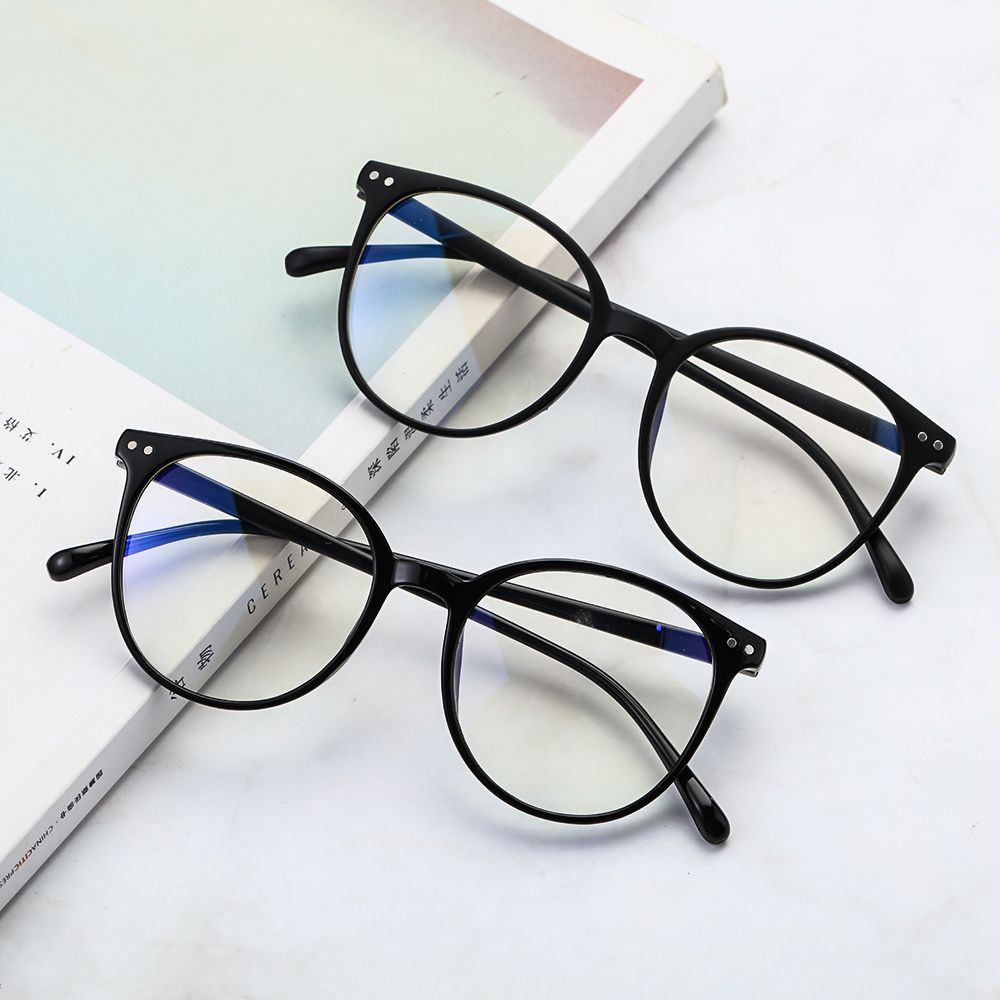Mode übergroße Anti-Blaulicht-Brille Büro Computer Brille Unisex Vintage runden Rahmen Anti-Strahlung Video-Gaming-Brille