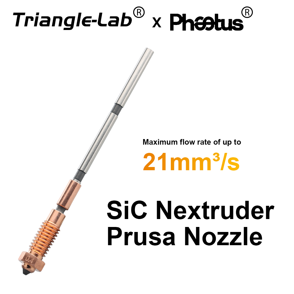 Trianglelab Phaetus 0,4 MM Sic Nextruder Prusa MK4 boquilla MK4S material mejorado, adecuado para la necesidad de alta resistencia al desgaste