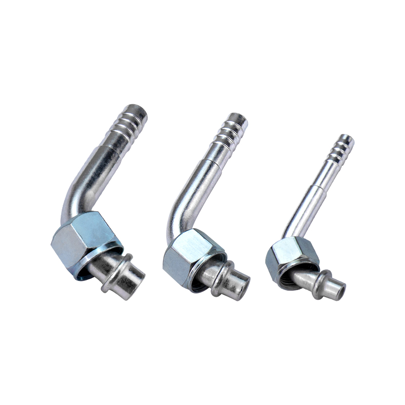 # 6 # 8 # 10 conector de púas de aluminio, junta tórica de codo de 90 grados, rosca hembra de 5/8 "-18 3/4"-16 7/8 "-14 para tubo de manguera de aire acondicionado A/C