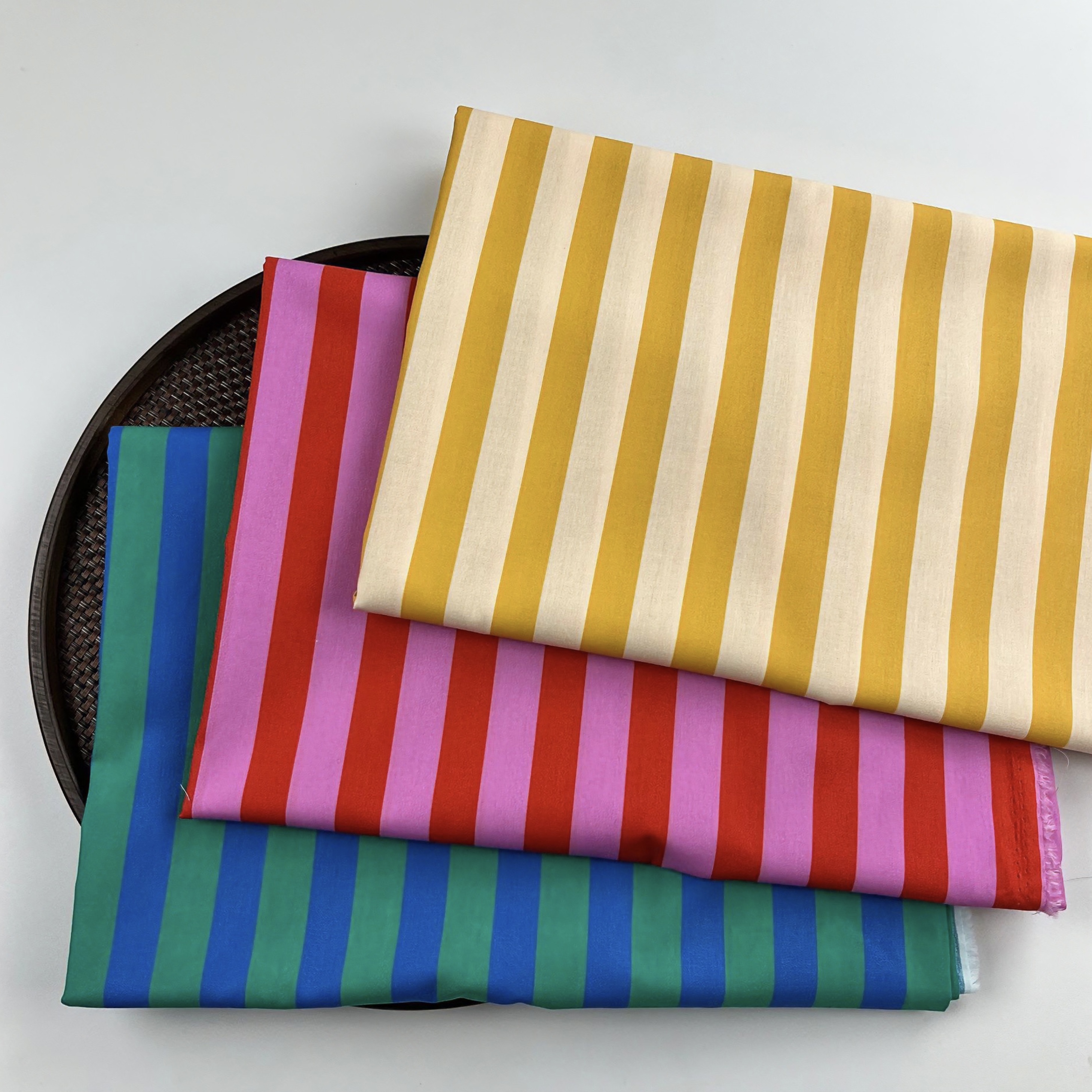 145x50cm ibrant Striped Cotton Fabric Multicolor Vertical Stripes Cotton Material for Garment Sewin, Home Decor Crafts