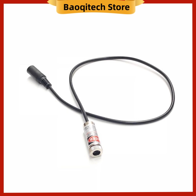 Módulo de laser 650nm 5mw 10mm, luz vermelha em forma de ponto, cabeça de laser cruzada linear, grau industrial, comprimento focal ajustável, série 1230