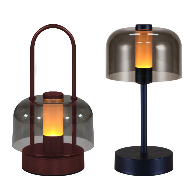 Modern Retro Nordic Desk Lamp Rechargeable Indoor Table Lamp Camping Lamp Night Light for Bedroom Campe Reading Home Decoration