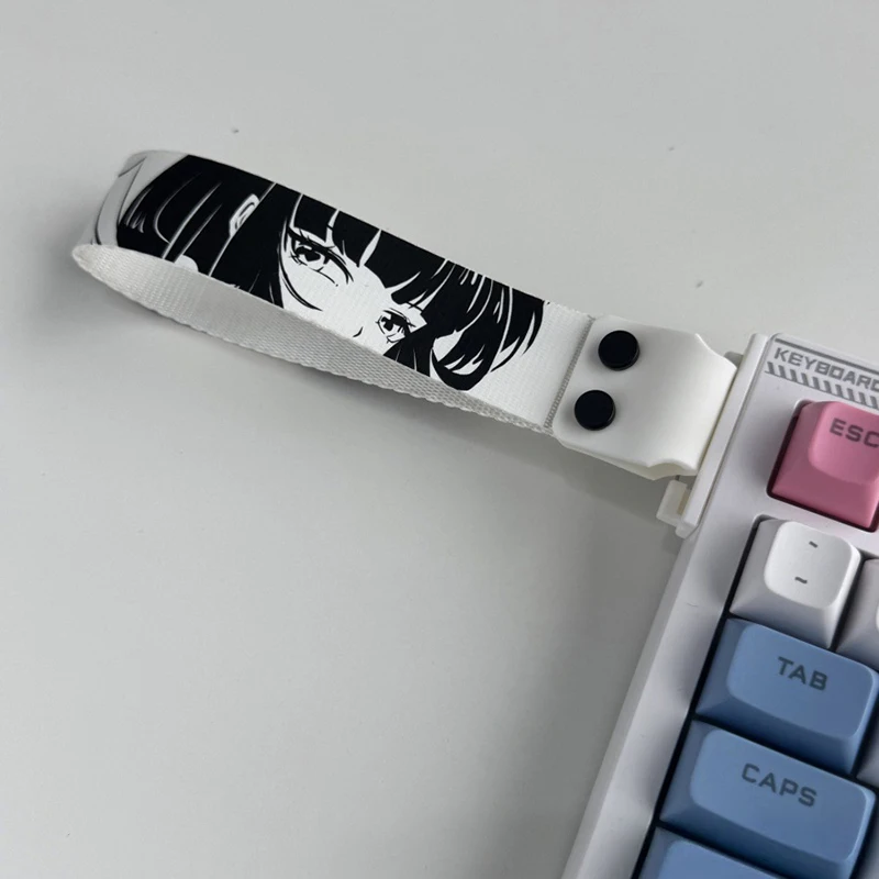 Uniwersalna, personalizowana wstążka na klawiaturę mechaniczną w stylu anime, akcesoria do dekoracji klawiatury.