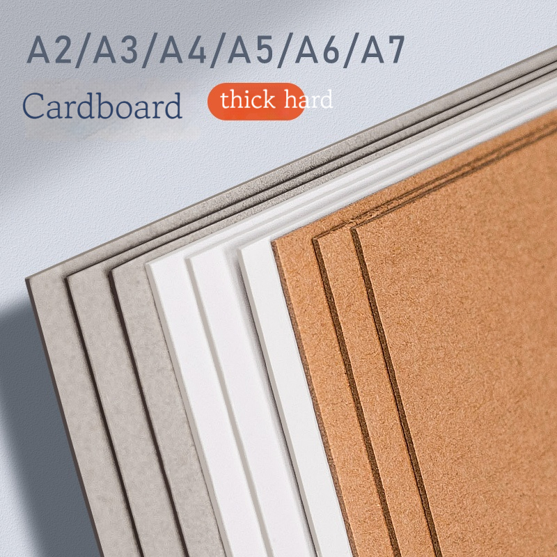 Papel Kraft Branco A7/A6/A5/A4 para Artesanato DIY, 10/25 Folhas, 1/1.5/2mm, Papel Artesanal Grosso, Cartão Duro DIY