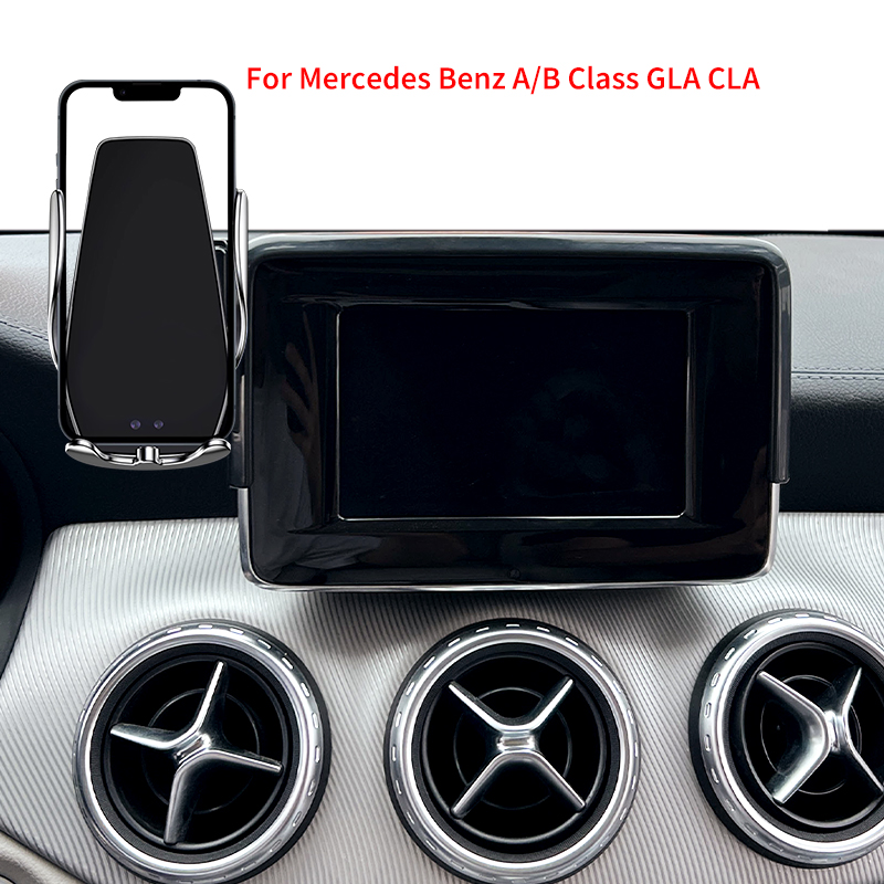 Per Mercedes-Benz Supporto per telefono cellulare per auto Classe AB W242 W246 2013-2019 GLA CLA Schermo fisso Caricatore wireless Supporto per telefono cellulare