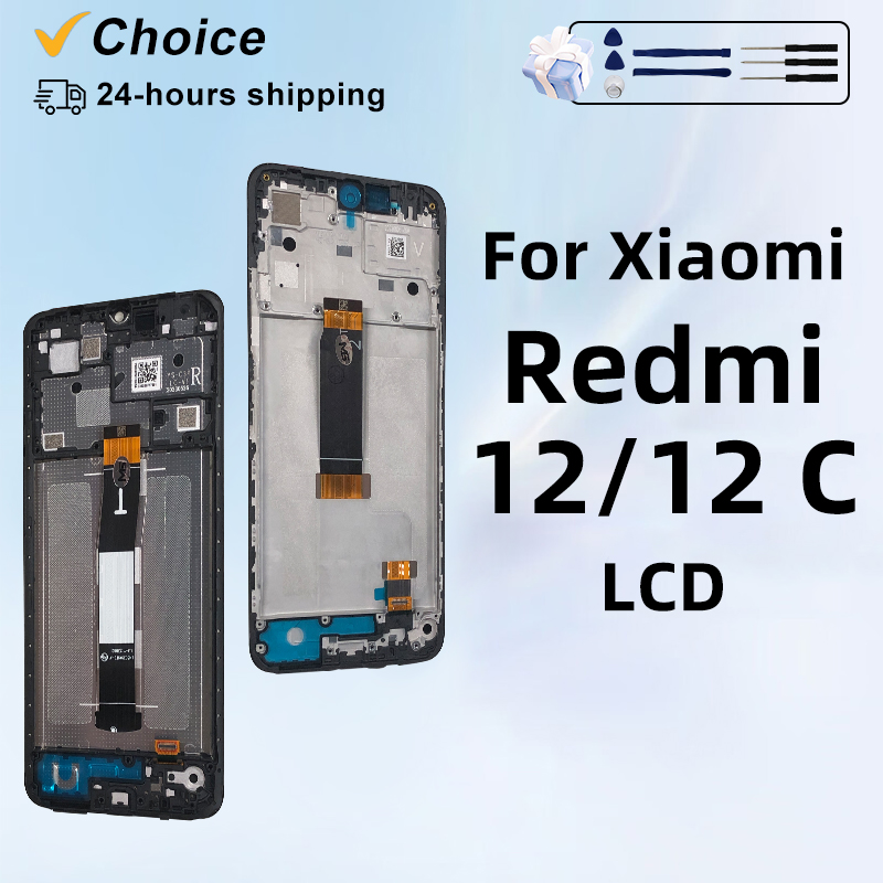 OEM Wyświetlacz LCD z ekranem dotykowym i digitizerem do Xiaomi Redmi 12, LCD do Redmi 12C, część zamienna do Poco C55 22127PC95I LCD
