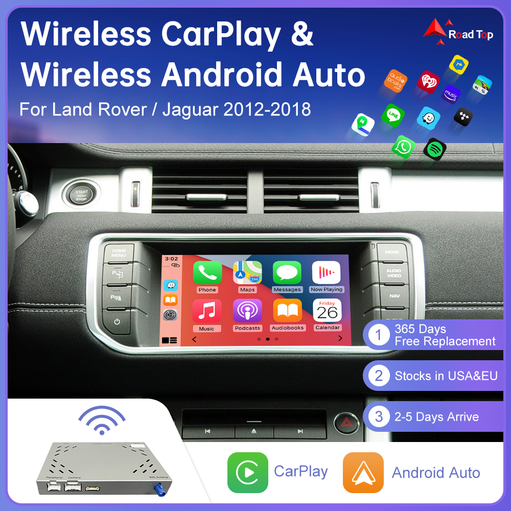 Draadloze Carplay Voor Land Rover/Jaguar/Range Rover/Evoque/Discovery 2012-2018 Android Auto Multimedia Usb Navigatie Auto Spelen