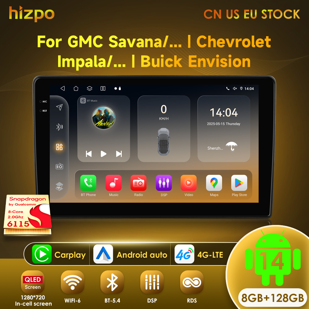 Hizpo Stereo Radio mobil Android, untuk Chevrolet Silverado GMC Sierra Impala traverche Avalon Acadia Savo GPS Multimedia