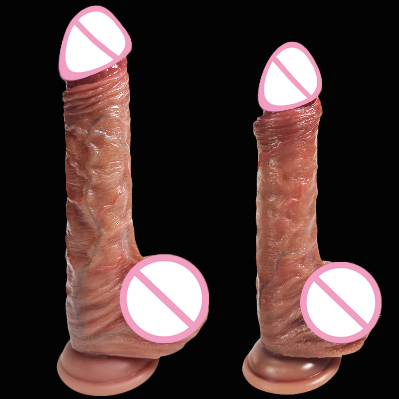 Gode réaliste avec prépuce coulissant pour femme, grosse bite, pénis venis, clitoris, strapon épaissi, orgasme anal, jouets sexuels, ventouse