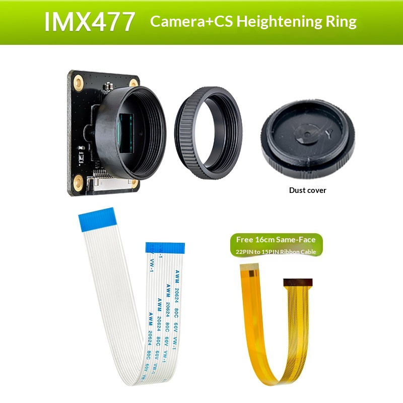 IMX477 12.3MP HQ Camera Module Global Shutter 4056x3040 voor Raspberry Pi & Jetson Nano C/CS Mount Lens Optioneel