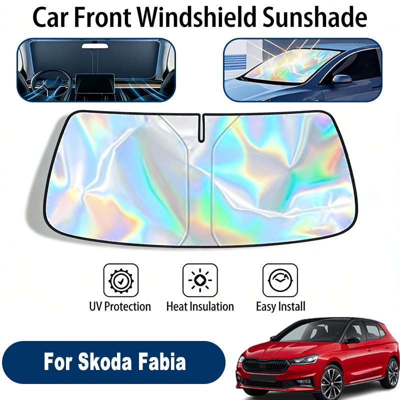 Osłona przeciwsłoneczna na przednią szybę do Skody Fabii, składana, odblaskowa, chroniąca przed promieniowaniem UV, akcesoria.
