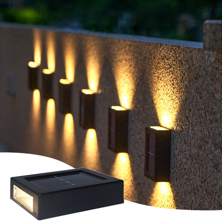 Luz Solar para exteriores, luz de pared arriba y abajo, lámpara Solar impermeable para jardín, paisaje de la calle, balcón, patio, decoración de porche