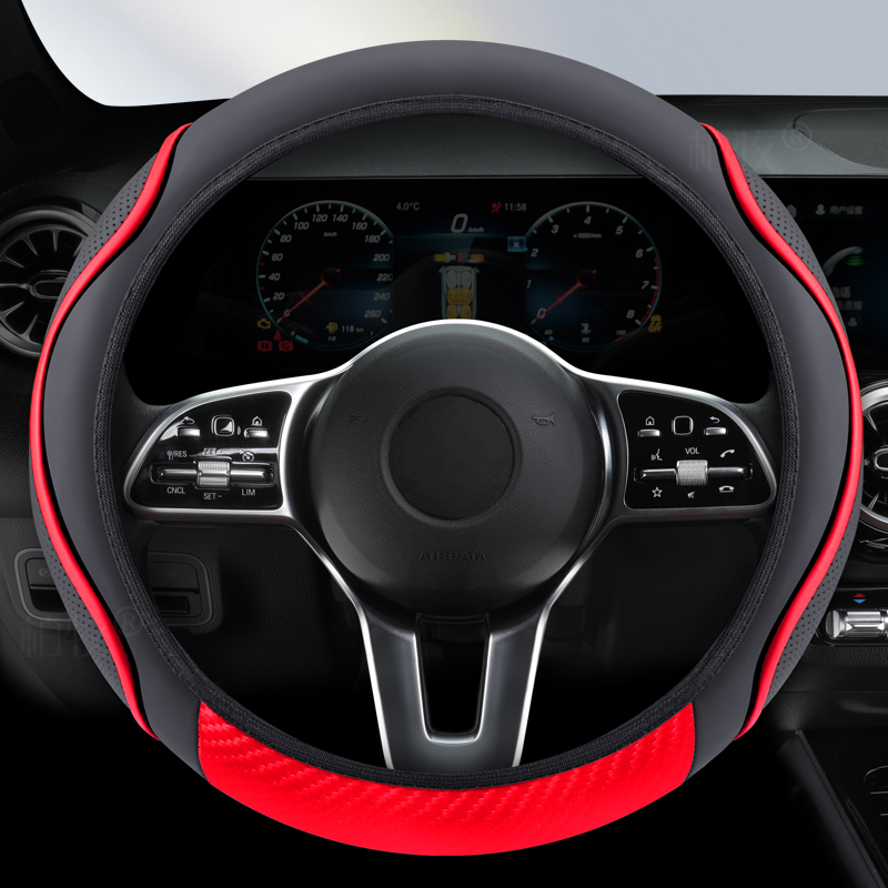 Housse de volant en cuir PU pour BMW E90 E46 F30 F10 Chevrolet Cruze Citroën C4 C3 Jeep Renegade Audi A4 B6 Accessoires de voiture