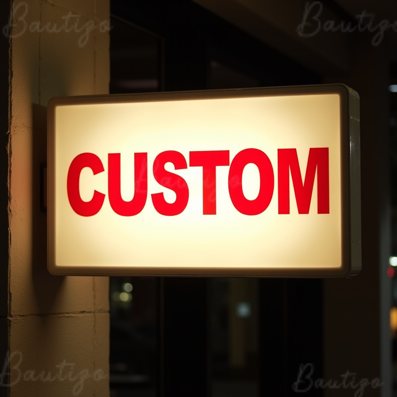Caja de luz LED, letrero acrílico de Metal, personalizado, impermeable, para exteriores, publicidad comercial, señalización de exhibición montada en la pared iluminada en 3D