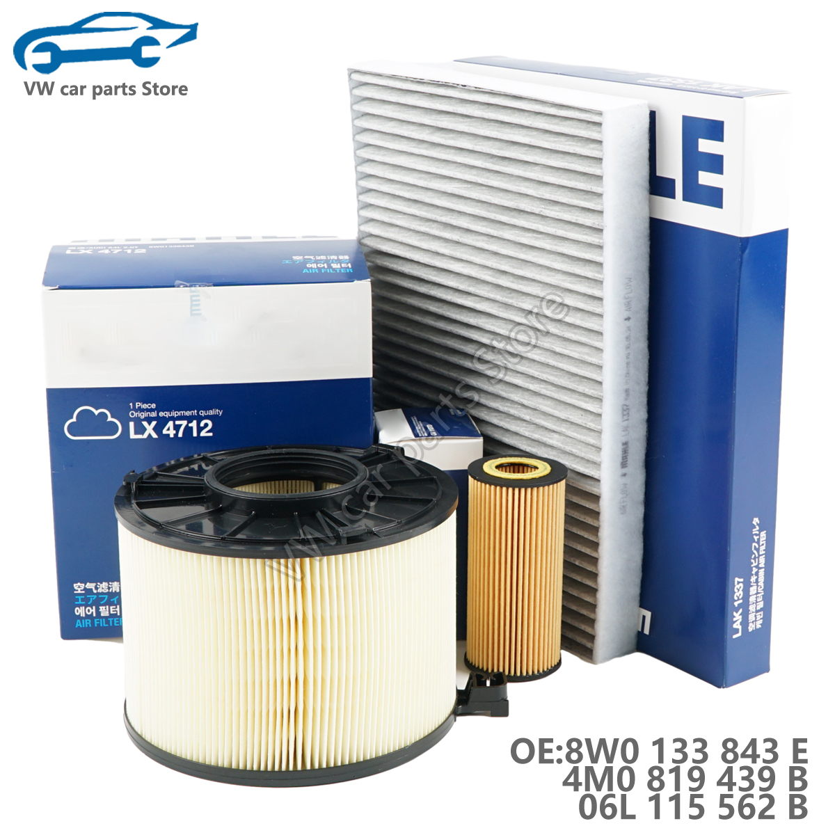 8W 0133843 E, 4M 0819439 b, 06L 115562 B Filtro climatizzatore, filtro olio, set filtri aria per Q5 A4 A5 A6 A7 Passat B8 Touareg