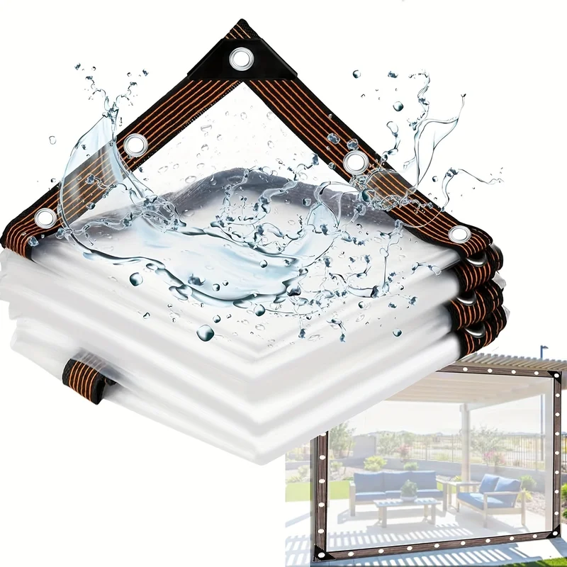 Transparentes, multifunktionales, regensicheres Tuch, PE, wasserdichte Plane, Balkon, regensicher, für den Außenbereich, winddichtes Kunststofftuch, Kälteschutz