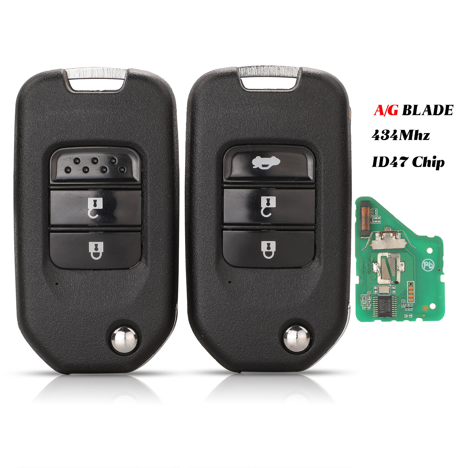 jingyuqin HLIK6-3T TWB1G721 Remote Key 434Mhz ID47 Chip For Honda Civic Accord City CR-V Jazz XR-V Vezel HR-V FRV A/G Blade 2/3B