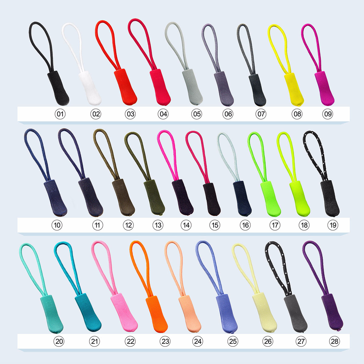 10 Uds. Extractor de cremallera colorido, extremos de repuesto de alta calidad, cremalleras de bloqueo, bolsas de viaje, hebilla de Clip, piezas de ropa deportiva