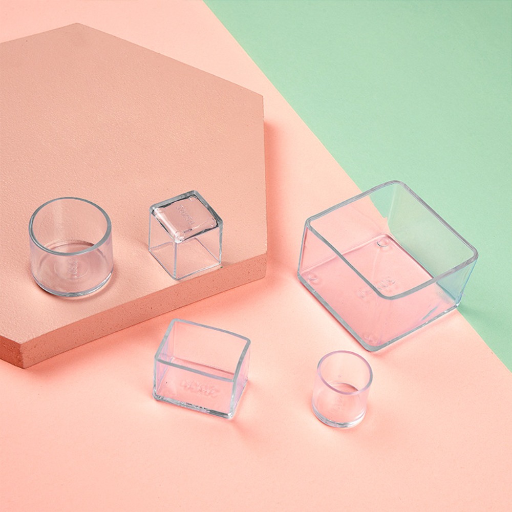 4 Stks/set Nieuwe Pvc-Stoelpootdoppen Stille En Slijtvaste Ronde Antisliphoezen Vierkante Meubelvoetjes