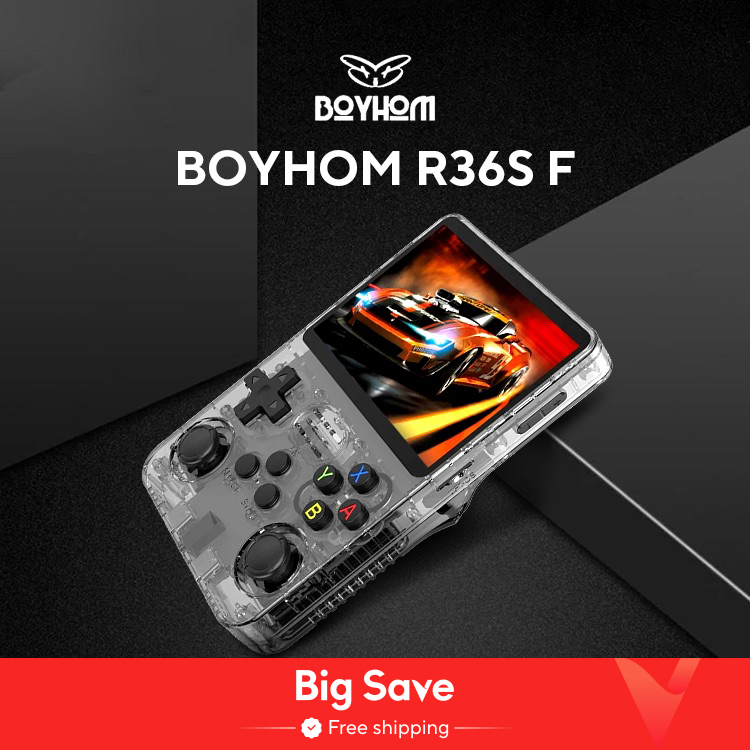 Código aberto r36s retro handheld console de videogame sistema linux 3.5 Polegada tela ips portátil bolso player vídeo r35s 64gb jogos