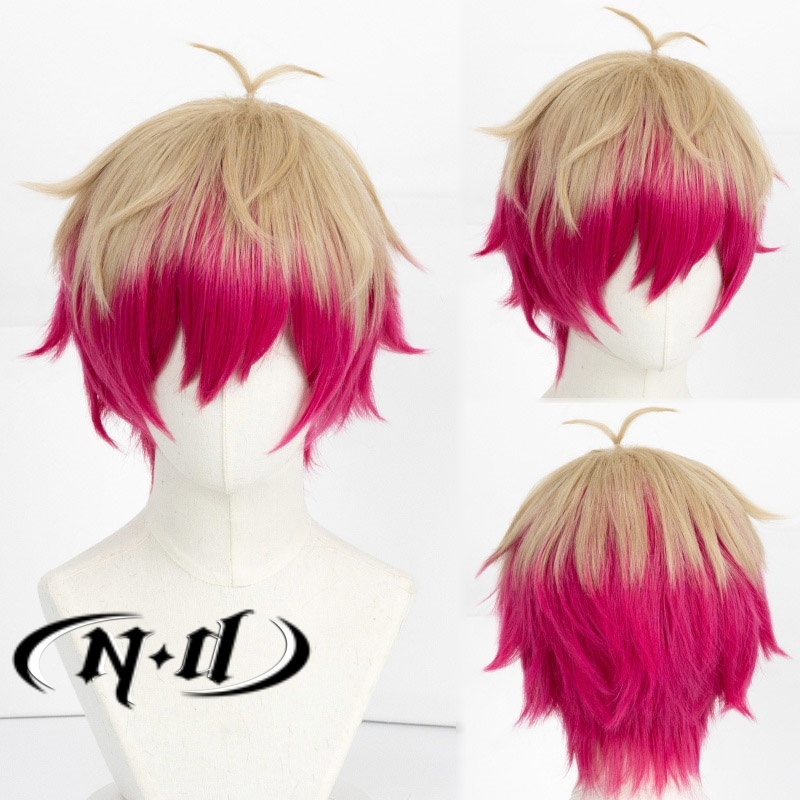 ND Alexis Ness Cosplay Wigs BLUE Anime LOCK The Magician Cosplay Magenta Hair Wigs for Anime Comic Con Coser Halloween Synthetic