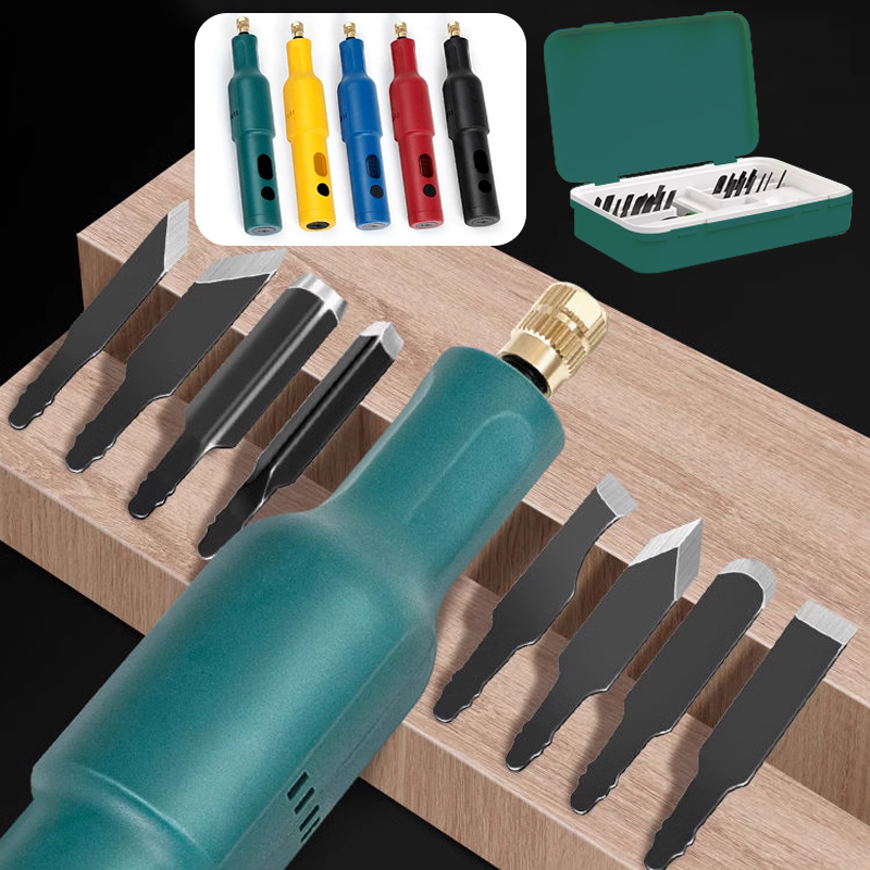 Cuchillo de tallado eléctrico inalámbrico USB de 40W, herramienta para carpintería, escultura de raíz, cincel de carpintero, juego de cinceles eléctricos de litio y madera