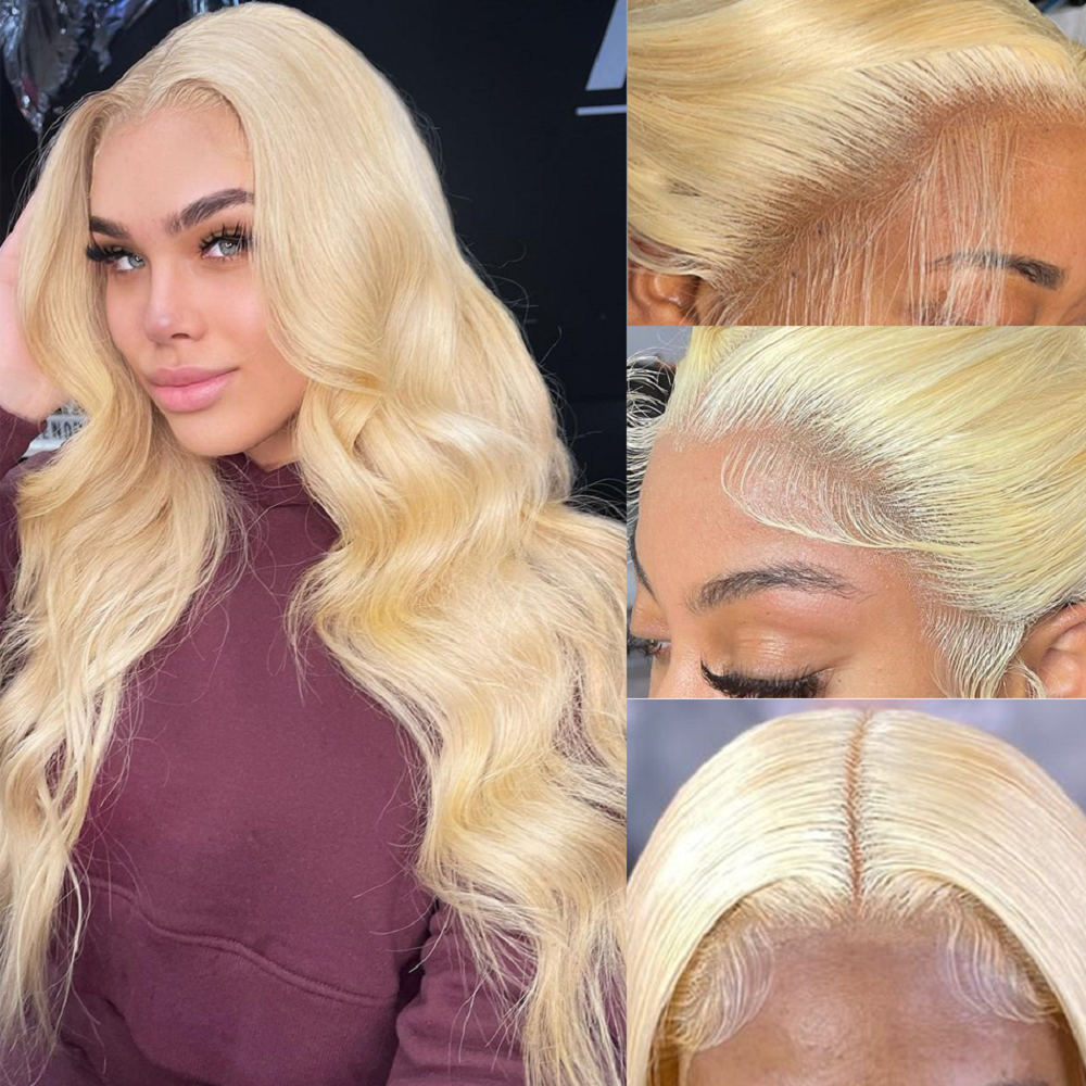 613 Honing Blonde Kleur Pruik 13X6 Hd Transparant Lace Frontale Pruiken Voor Vrouwen Body Wave Kant Front Pruik Menselijk Haar 180% Dichtheid Pruik